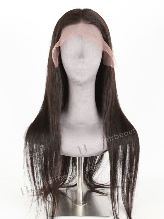 In Stock Indian Remy Hair 24" Straight Natural Color Lace Front Wig LLF-01008